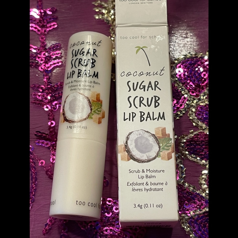 Coconut Sugar Scrub Lip Balm by Too Cool For School | 3.4g | Fast Shipping new